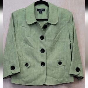 Vintage Macha Green Peplum Baby Doll Blazer/Jacket Women's size 20